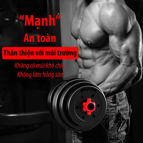 Bộ Tạ Miếng Tập Tay Đẩy Kết Hợp PVC 40KG Dụng Cụ GYM Đa Năng Tạ Tập Nam Nữ