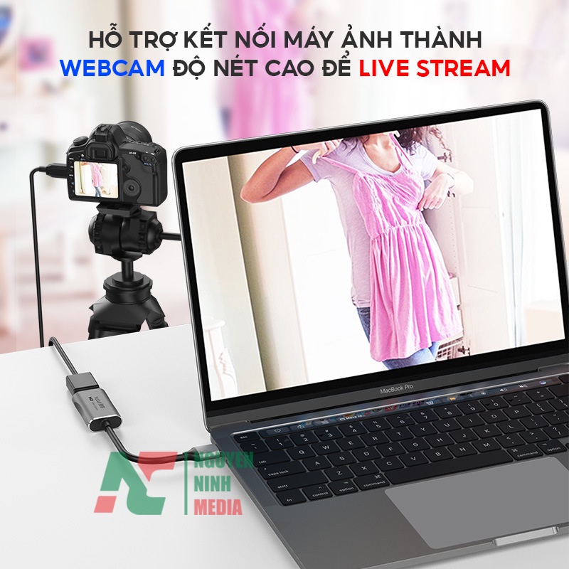Video Capture Card HDMI to USB 3.0 ATMF4A58 1080P 60FPS  - Hỗ Trợ Live Stream, Ghi Hình Từ Điện Thoại, Camera, PS4, XBOX