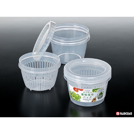Hộp nhựa đựng thực phẩm 2 lớp 500ml dáng tròn Nakaya