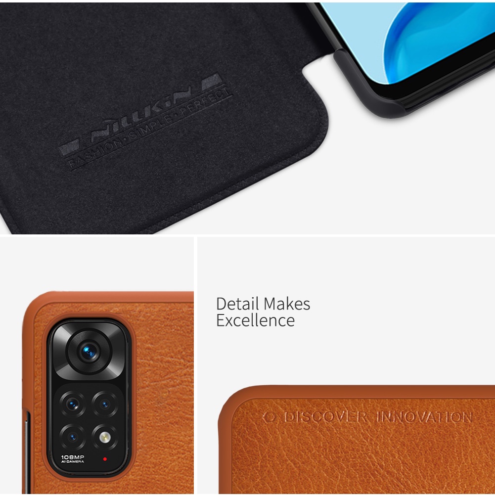 Bao Da Điện Thoại NILLKIN Nắp Lật Có Ngăn Đựng Thẻ Cho Xiaomi Redmi Note 11s 4G Giá Đỡ