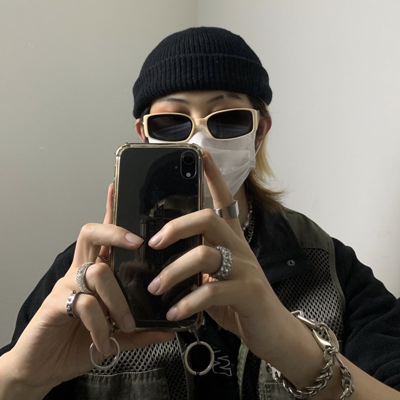 Mũ len dệt kim phong cách hip hop Hàn Quốc cá tính thời trang