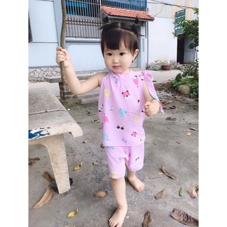 Bộ yếm bé gái cao cấp, chất lanh lụa size 5-20kg...