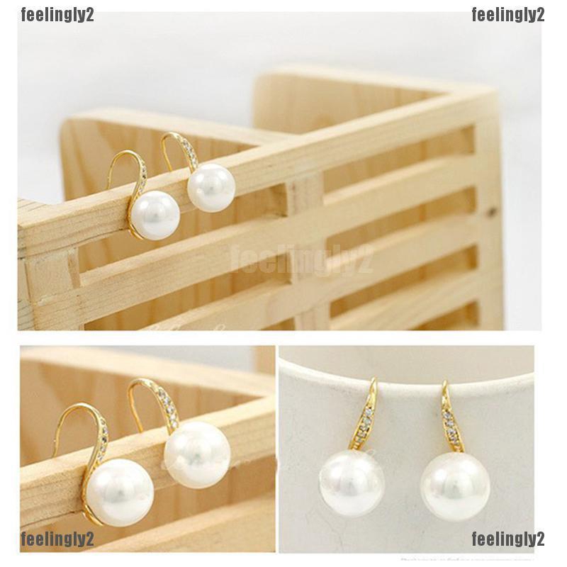 ❤Mặt Trời❤ Khuyên Tai Ngọc Trai Thời Trang Chữ L