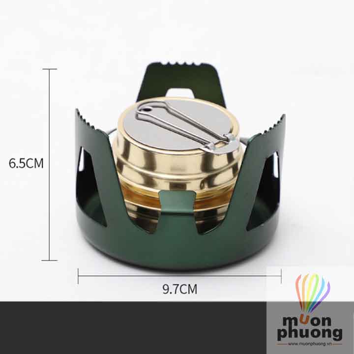 Bếp cồn mini di động cắm trại dã ngoại bằng hợp kim nhôm + đồng thau nhỏ gọn tiện lợi - MUÔN PHƯƠNG SHOP