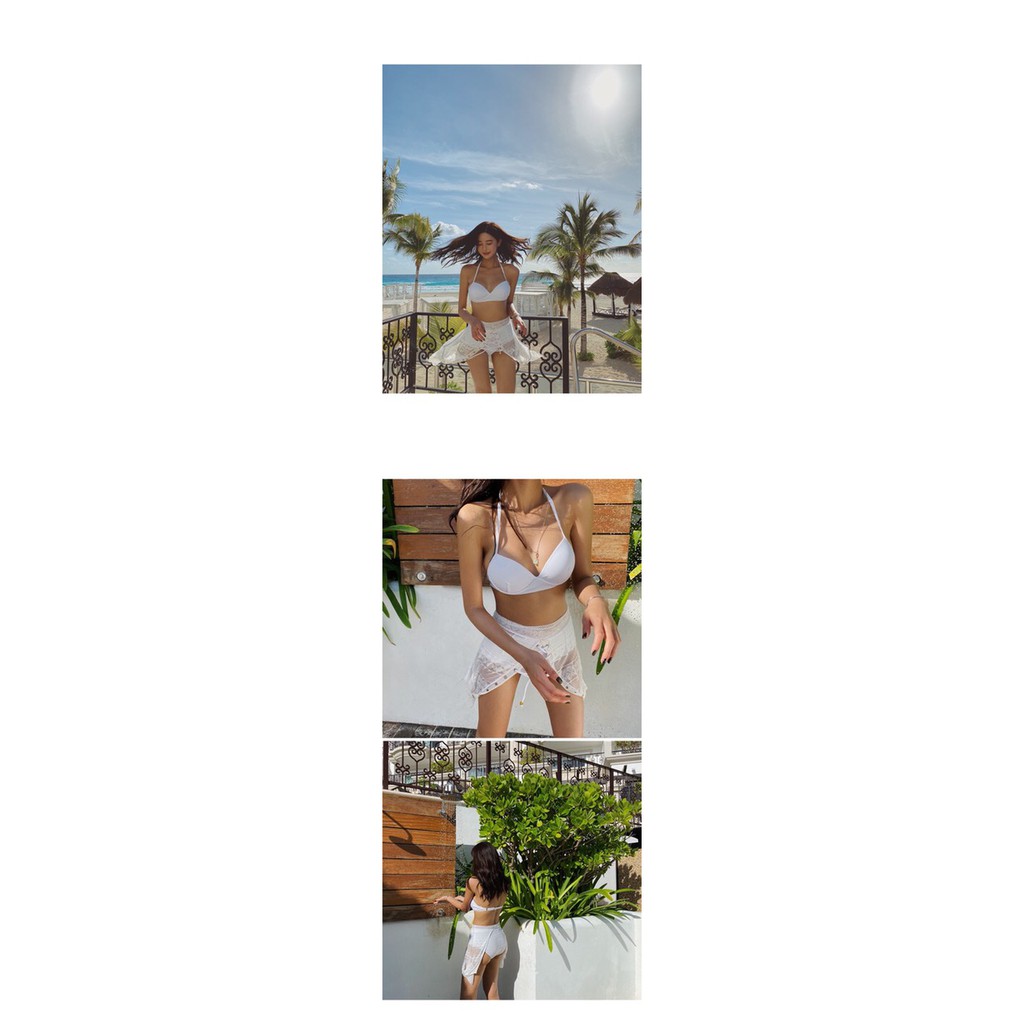 Bikini Đi Biển Ren Trắng Sữa Đồ Bơi Nữ 2021 Quảng Châu Chất Đẹp RTS21 2346 K5-B2