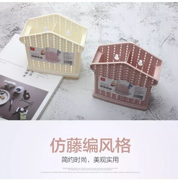 Ống cắm đũa mây đan Hàn Quốc