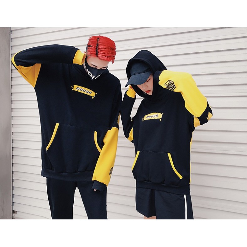 Áo hoodie Unisex dáng rộng đường phố Hot thu đông 2018