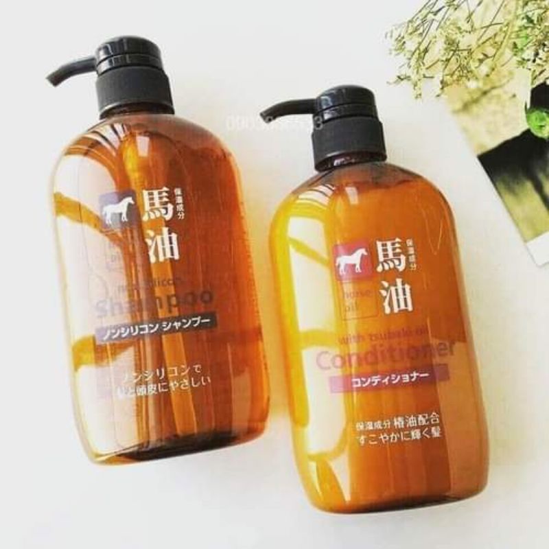 Dầu Gội/ Xả Mỡ Ngựa Nhật Bản Horse Oil Làm Sạch Tóc và Da đầu Kích Thích Mọc Tóc