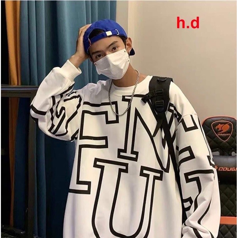 Áo sweater In Thân FUN unisex nam nữ,đôiThun dài tay nhóm, lớp Trend Thu Đông, Free Ship