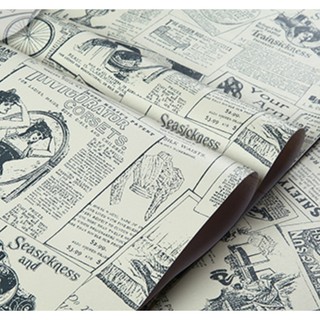 COMBO 5M Decal giấy dán tường báo chữ (khổ rộng 0.45m)