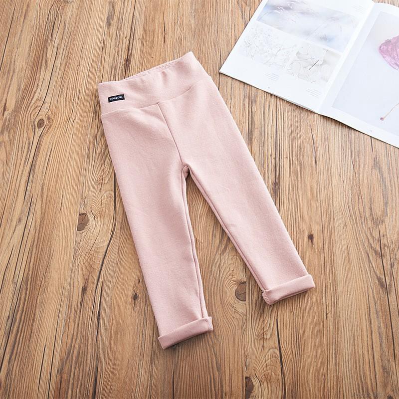 Quần legging co giãn màu trơn cho bé gái