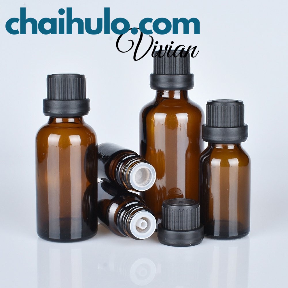 Combo 10 Chai lọ đựng tinh dầu nhỏ giọt nâu 50ml