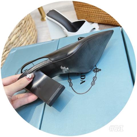 Sandal hở gót gót dẹt 8cm mũi nhọn sang chảnh fullbox túi giấy