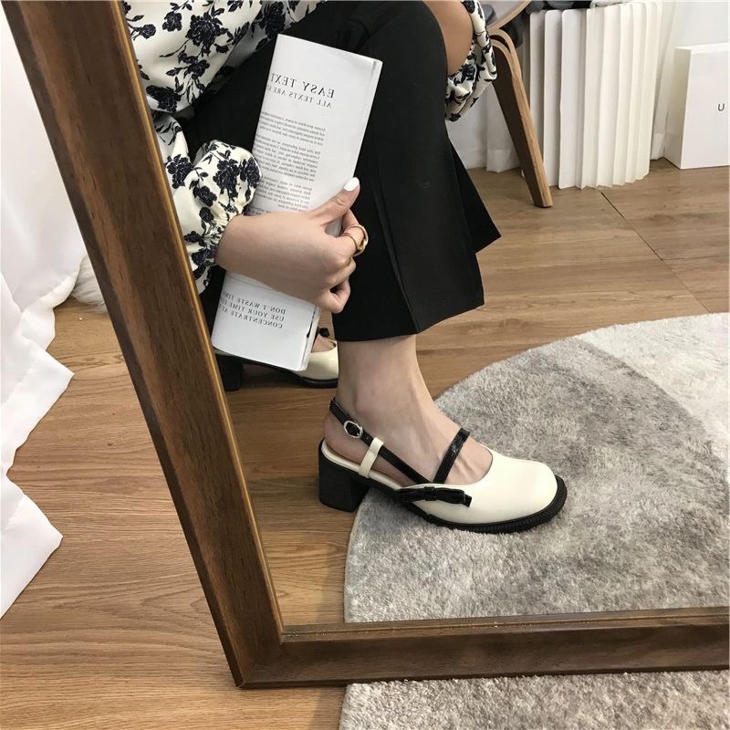 Giày cao gót nữ Mary Jane phong cách retro Pháp 2022🎀