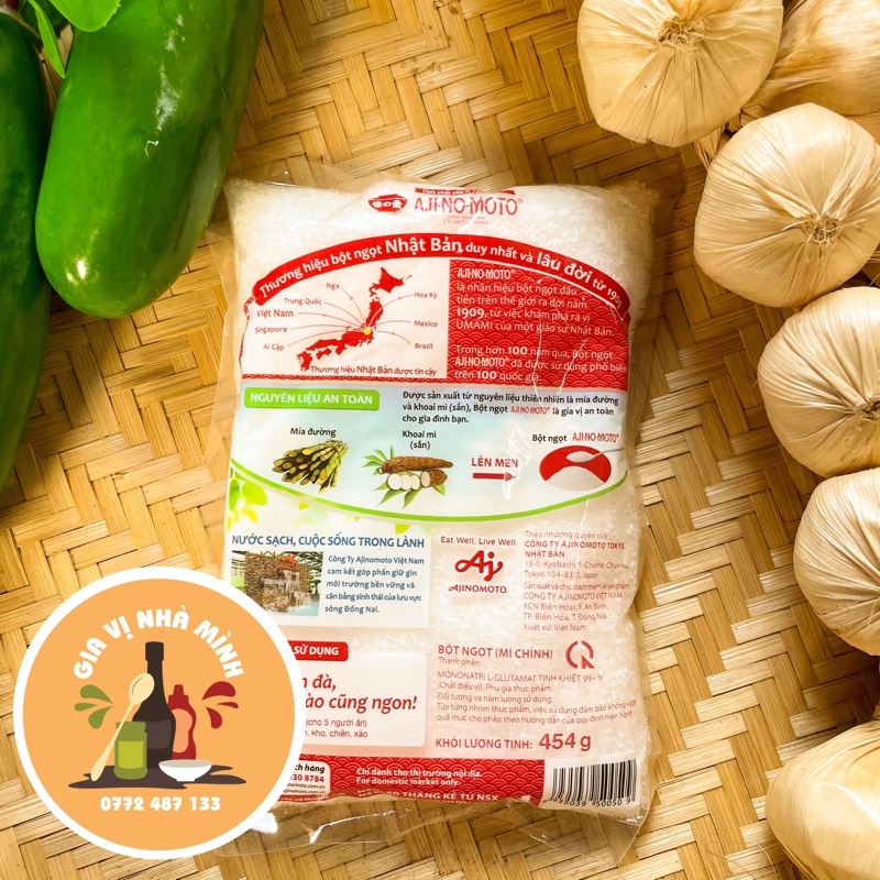 BỘT NGỌT  AJINOMOTO- TRỌNG LƯỢNG 454G