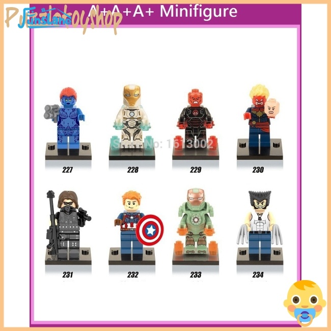 【FUNSLANE】Mô Hình Lego Mini X0109 Siêu Anh Hùng Người Sắt Đầu Lâu Đỏ