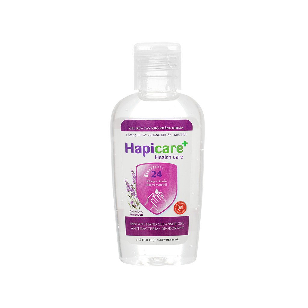  Gel rửa tay khô Hapicare+ Instant Hand Cleanser 60ml