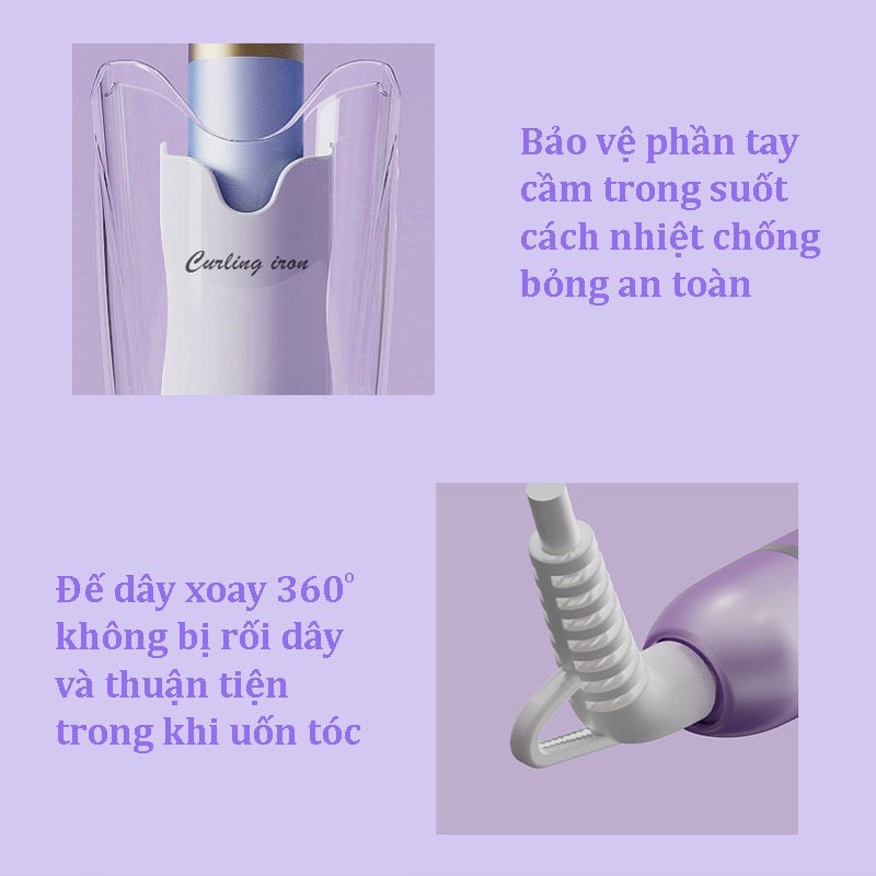 Máy uốn tóc xoăn tự động 360 chất liệu gốm sứ đường kính uốn 28mm - Curling Iron