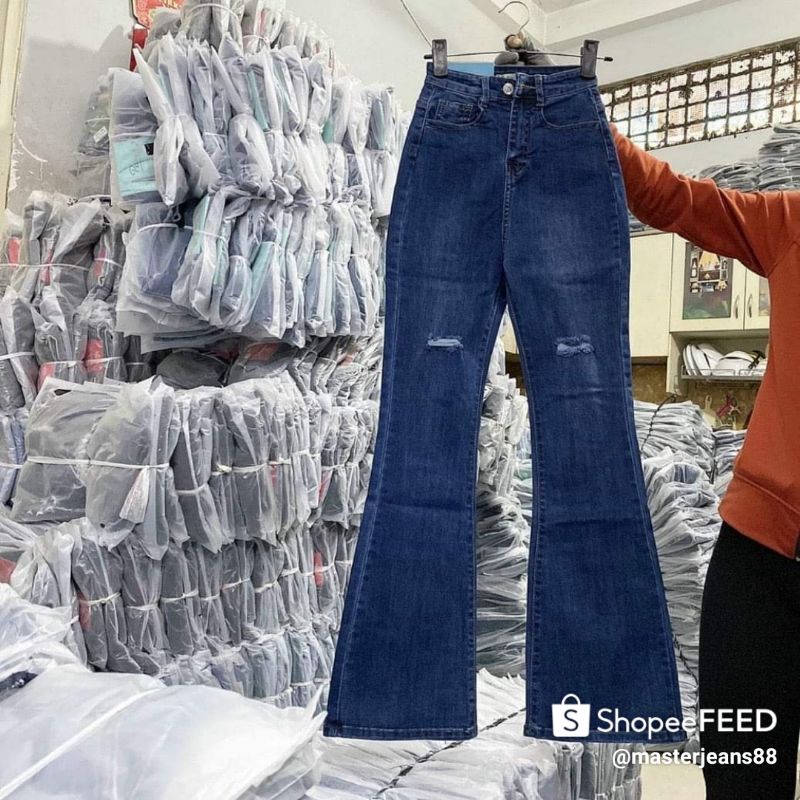 Quần Ống Loe. Lưng Cao Trên Rốn. Co Giãn Mạnh. Dài Quần 1m05. size 60kg Đến 95Kg