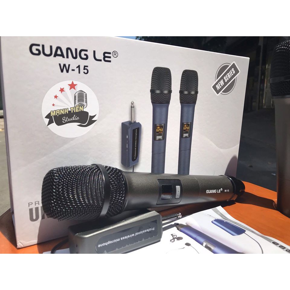 [Mã 154ELSALE2 giảm 7% đơn 300K] [Âm Thanh Chuẩn] Bộ 2 MICRO KARAOKE KHÔNG DÂY W15