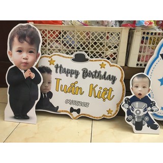 In Bảng tên  kèm chibi cho bé