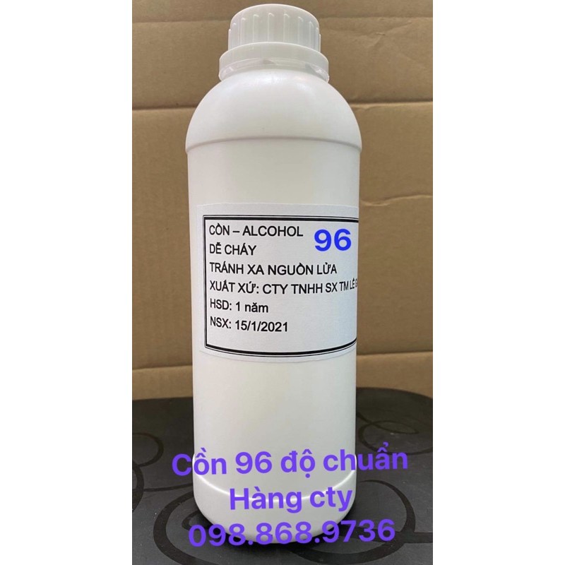 Cồn y tế (alcohol) 96 độ (chuẩn độ) (Hàng cty) sát khuẩn, kháng khuẩn