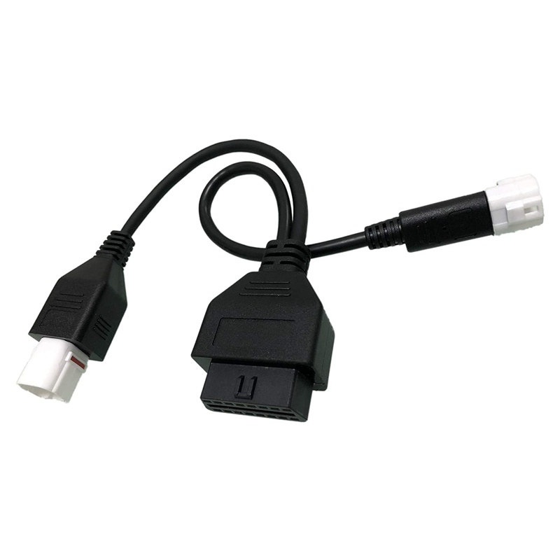 Đối với cáp máy quét xe máy 3Pin + 4Pin 2 trong 1 đến OBD2 Hoạt động cùng với máy quét OBD