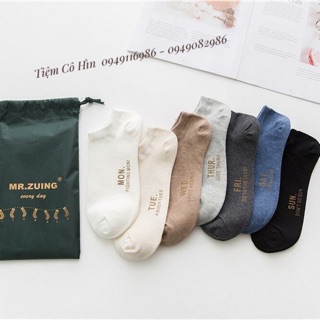 Tất chân 7 ngày Tiệm Cô Hìn chất liệu cotton mềm thoáng mát cho nam ship 1h lỗi 1 đổi 1