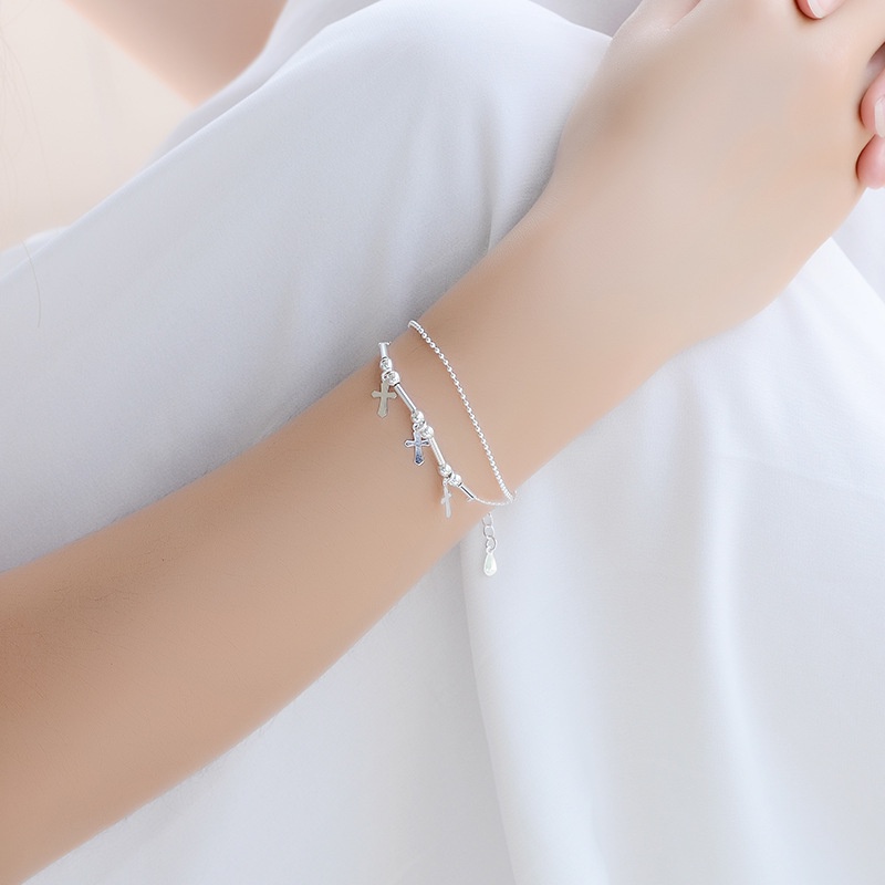 Vòng Tay Mạ Bạc 925 Nhiều Kiểu Xinh Xắn Cho Cặp Đôi