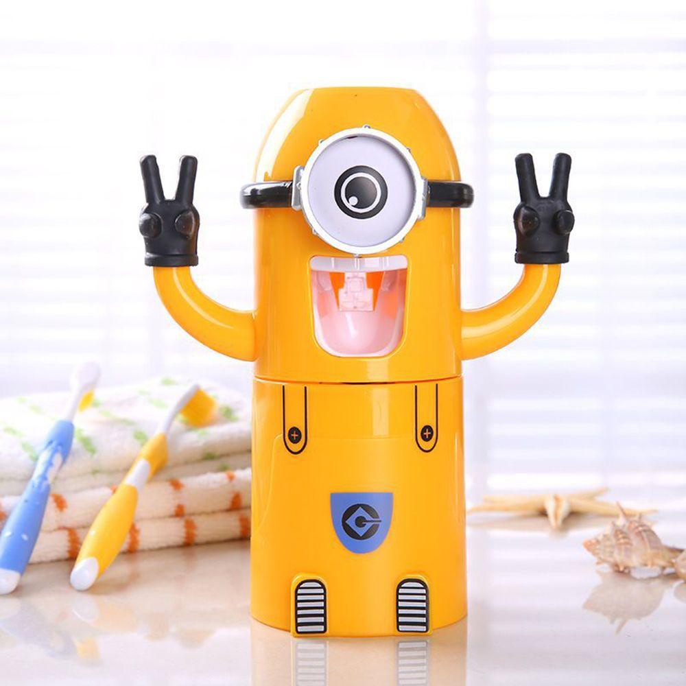 Dụng Cụ Nặn Kem Đánh Răng Tự Động Không Cần Khoan Họa Tiết Hoạt Hình Dễ Thương Cho Bé