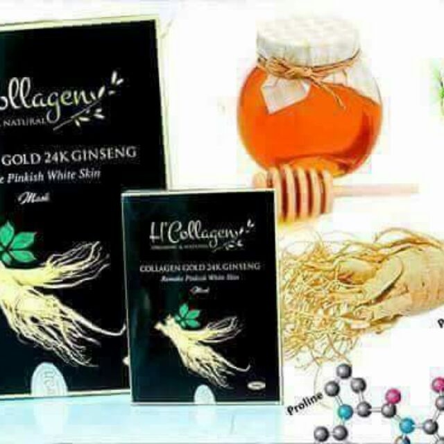 Mask collagen vàng 24k hồng sâm