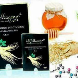 Mask collagen vàng 24k hồng sâm