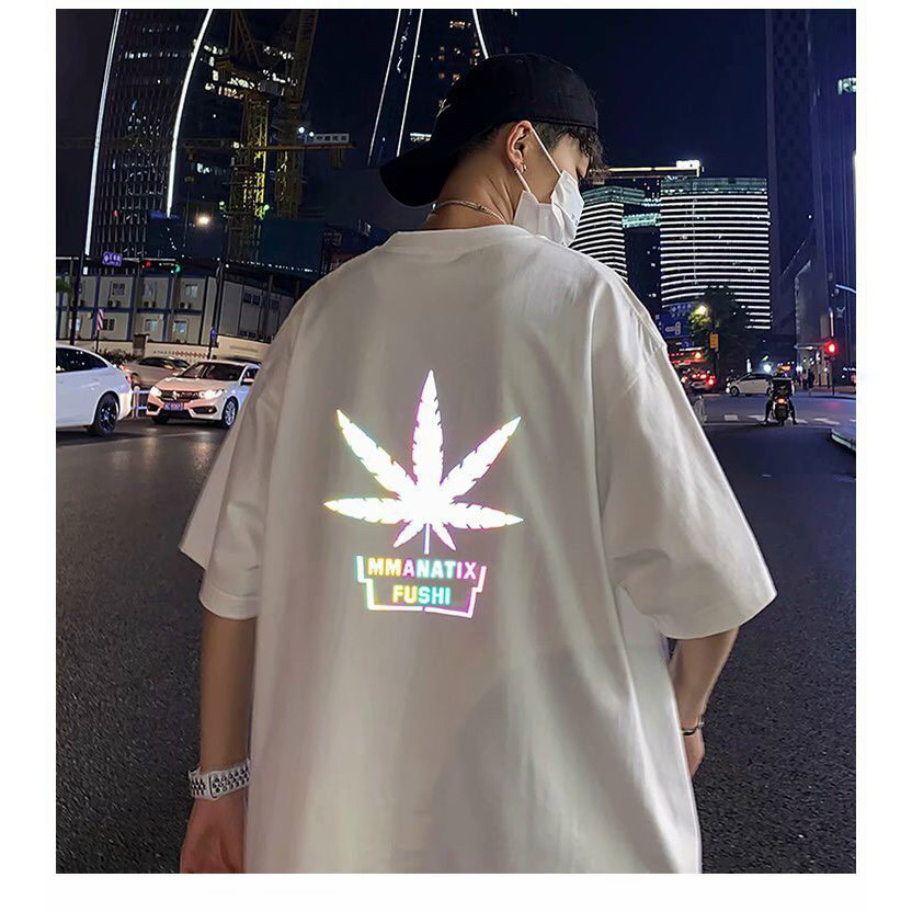 ÁO THUN PHẢN QUANG FUSHI LÁ XANH CHUẨN FORM UNISEX CỰC CHẤT