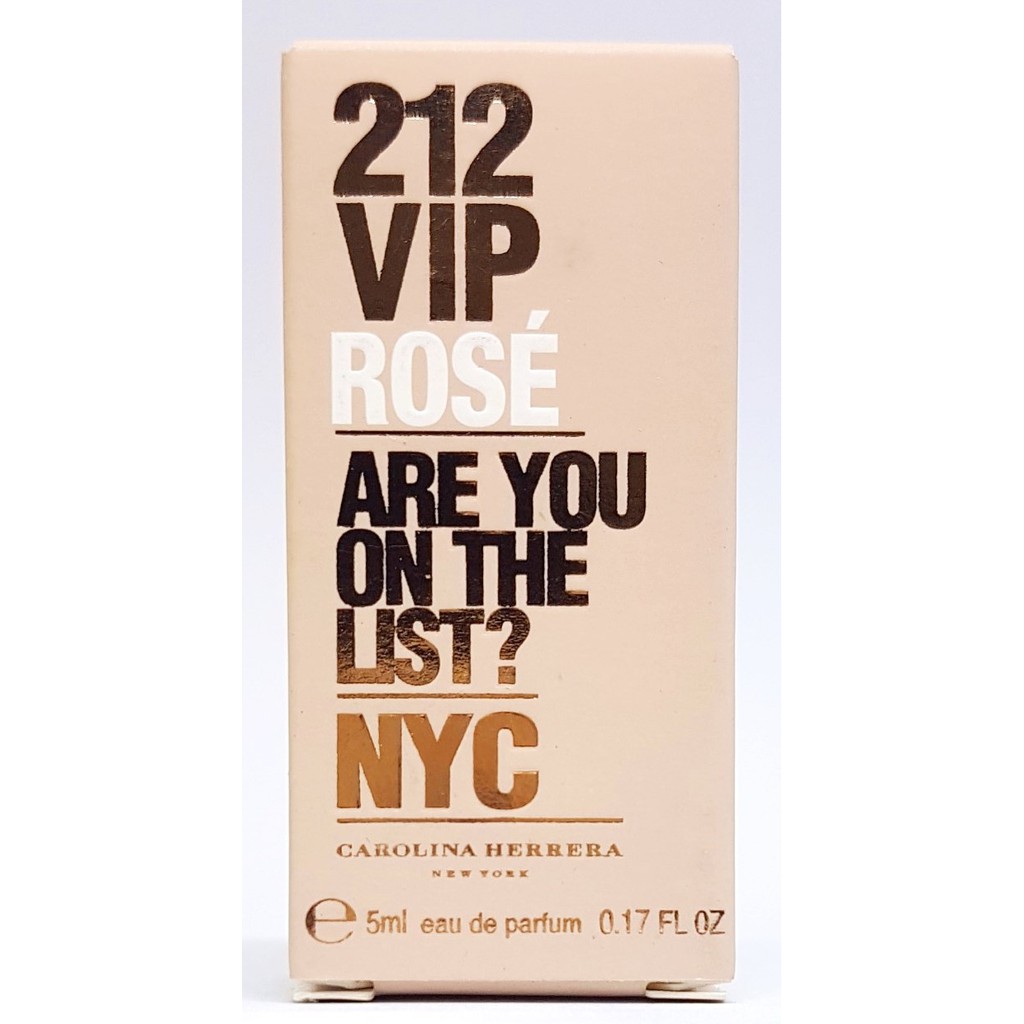 Nước hoa mini nữ 212 VIP ROSE NYC CAROLINA HERRERA Eau de Parfum chai 5 ml chính hãng