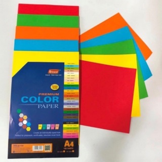 5 tờ Giấy A4 cứng màu chuẩn- có 5 màu