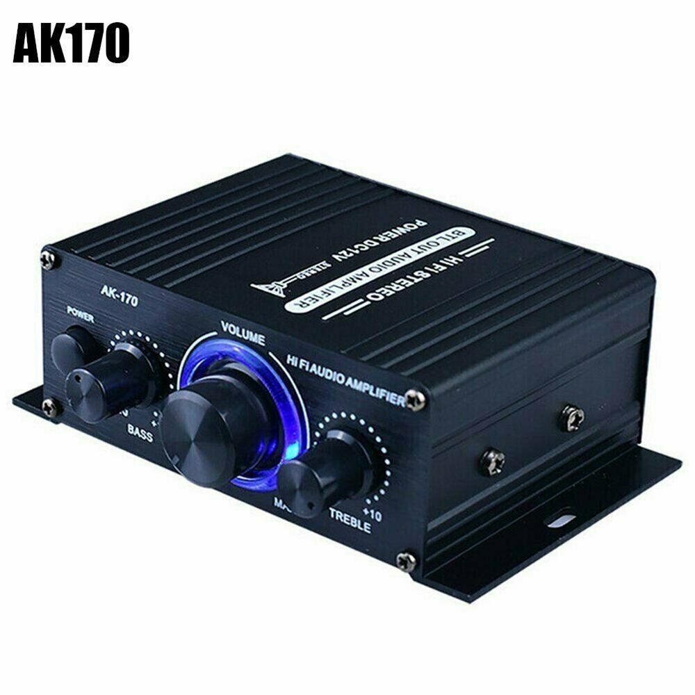 Bộ Khuếch Đại Âm Thanh HiFi Mini 12V 400W Bằng Hợp Kim Nhôm Kèm Điều Khiển