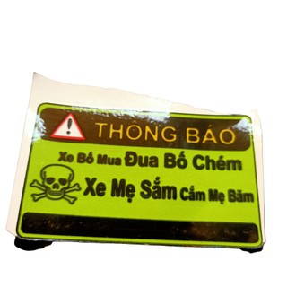 Tem dán xe máy ô tô xe đạp điện
