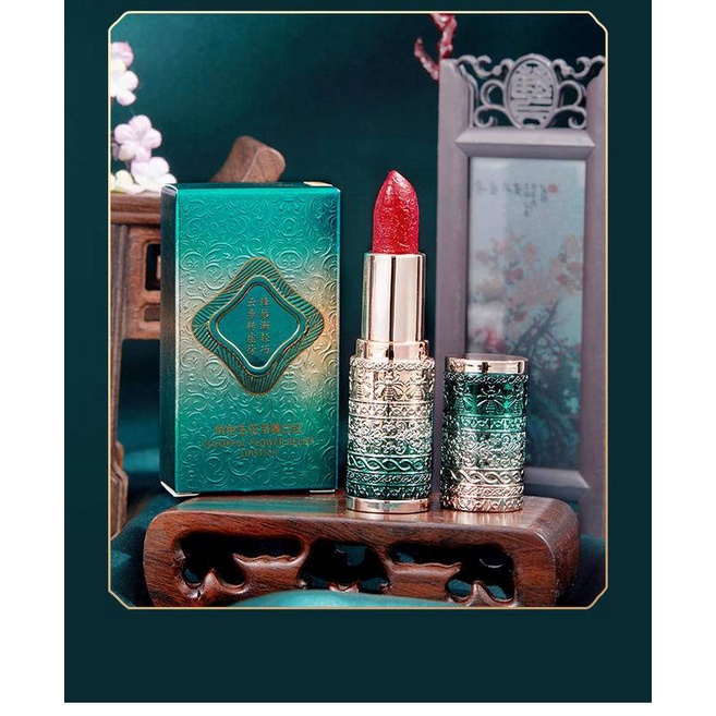 [Hàng mới về] Son sáp nhung lì phong cách Trung Quốc trang điểm chống nước lâu trôi 4 màu tùy chọn