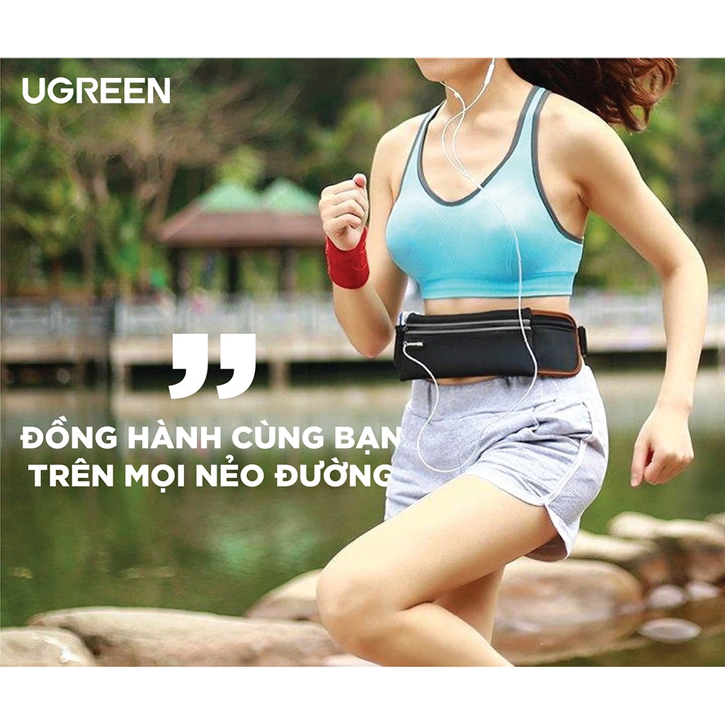 Túi Đeo Lưng Đa Năng Thể Thao UGREEN LP112 20818 Đen Nâu - Dây đai đàn hồi - Chịu nước - Làm từ Neoprene- Hàng Chính Hãn