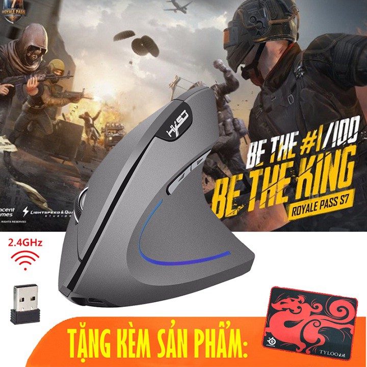 Chuột HXSJ T22 Không Dây Gaming 2.4G Thế Hệ Mới + Tặng Kèm Tấm Lót Chuột Cao Cấp