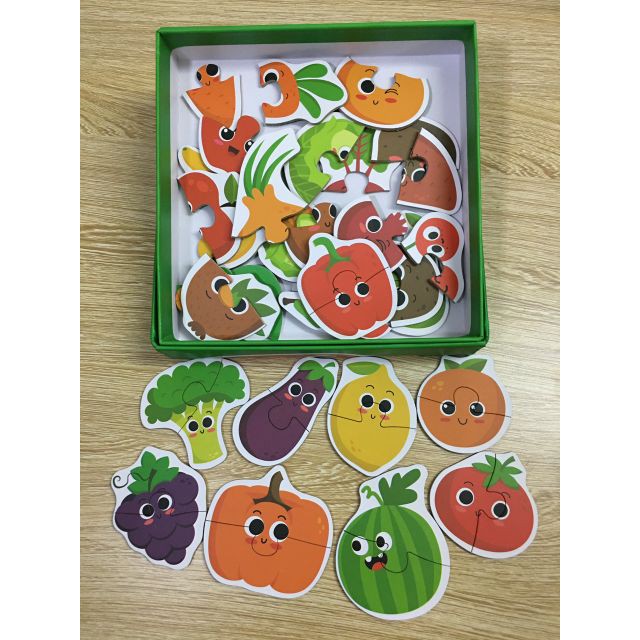 [HÀNG LOẠI 1] Bộ Puzzle 2 Mảnh Hộp Bìa Loại To Đẹp