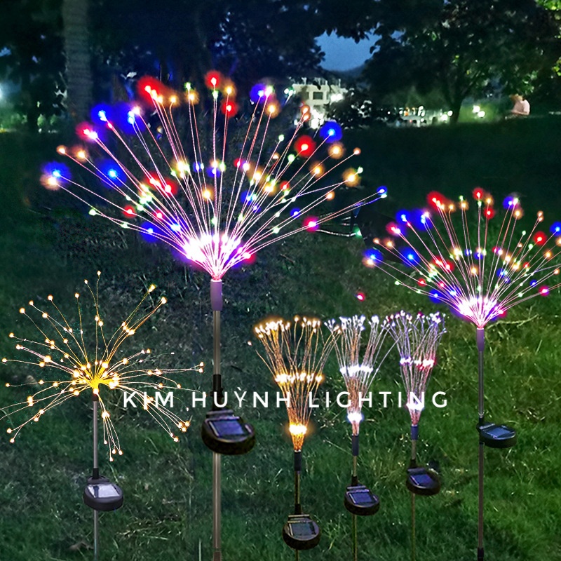 Đèn LED pháo hoa năng lượng mặt trời 8 CHẾ ĐỘ NHÁY trang trí sân vườn lối đi ngoài trời
