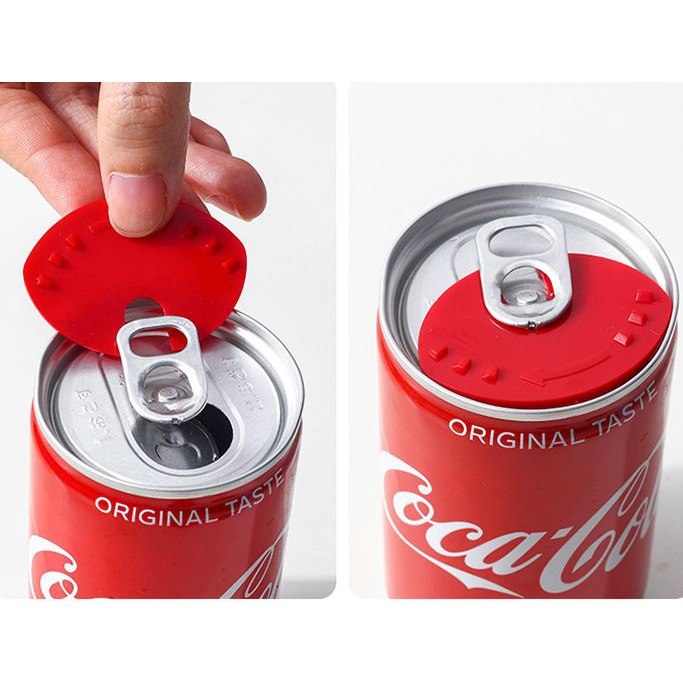 Set 6 Nắp Đậy Lon Nước Chống Rò Rỉ Tái Sử Dụng Ốp