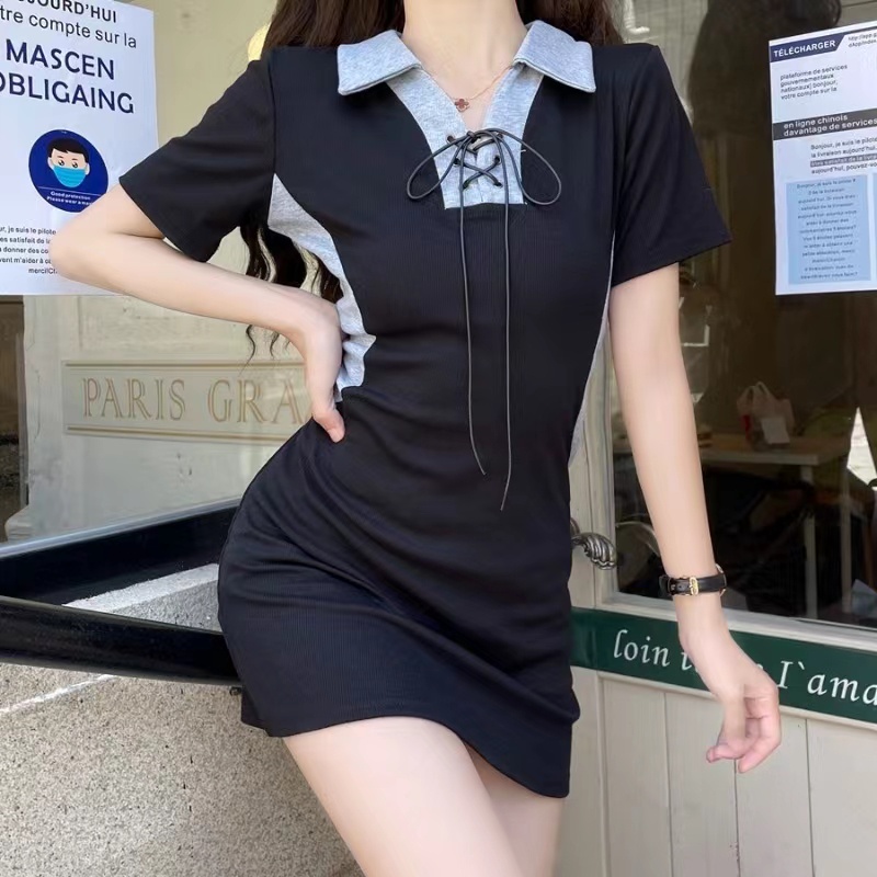Đầm Perty chủ đề mùa hè thời trang cổ bẻ dành cho nữ
