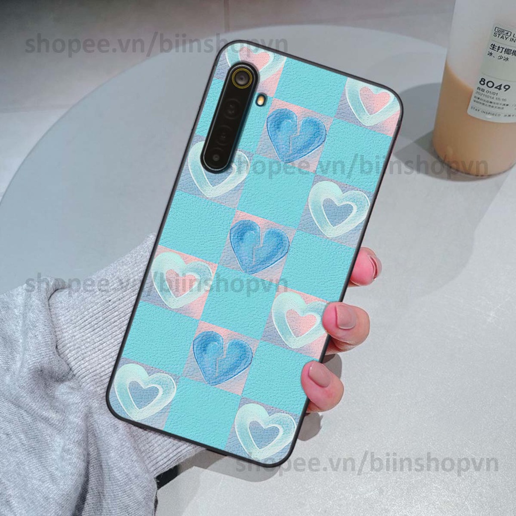 Ốp Realme 6 / 6 Pro caro trái tim nhiều màu sắc, đầy cá tính, khẳng định phong cách