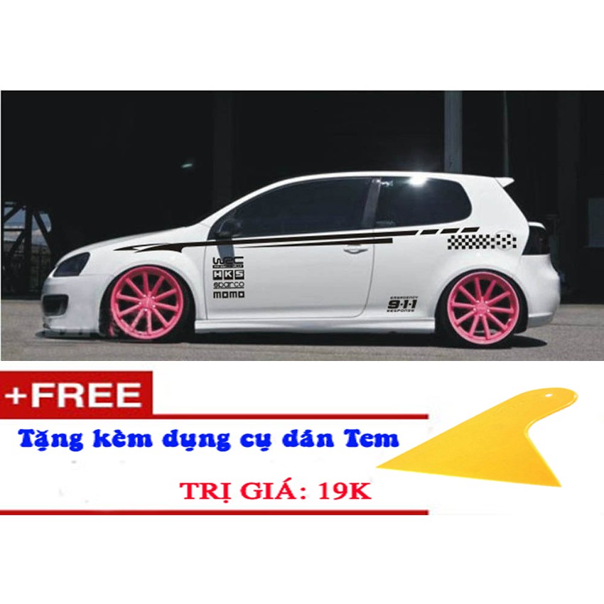 Bộ tem dán sườn xe D-127 Tặng kèm dụng cụ dán tem