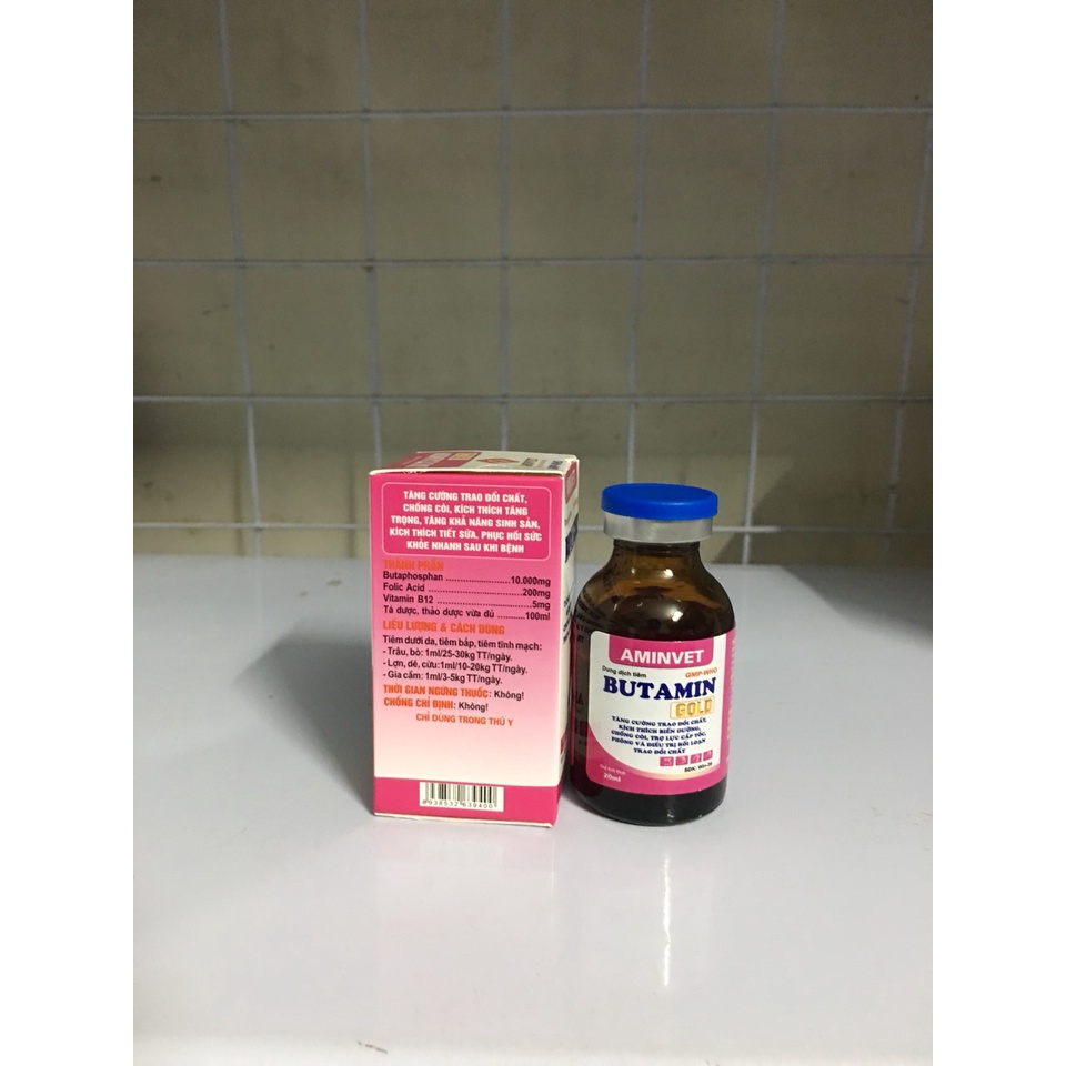 Butamin  tăng cường trao đổi chất cho chó, mèo, trâu, bò, lợn, gà, chim