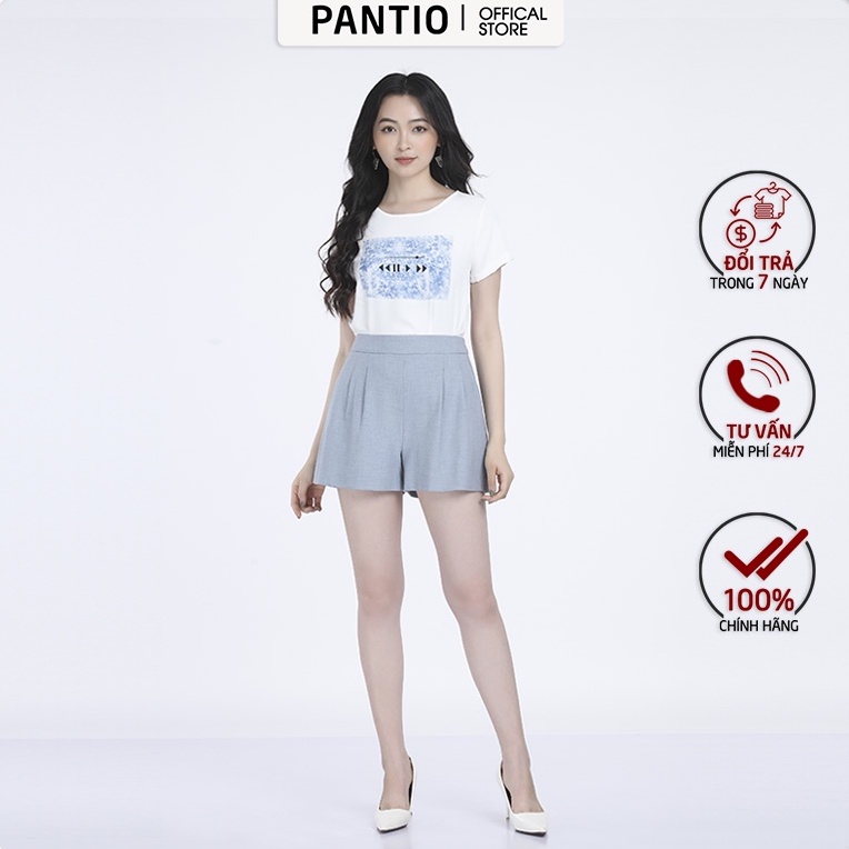 Quần short chất liệu thô đũi dáng suông BQN55034- PANTIO