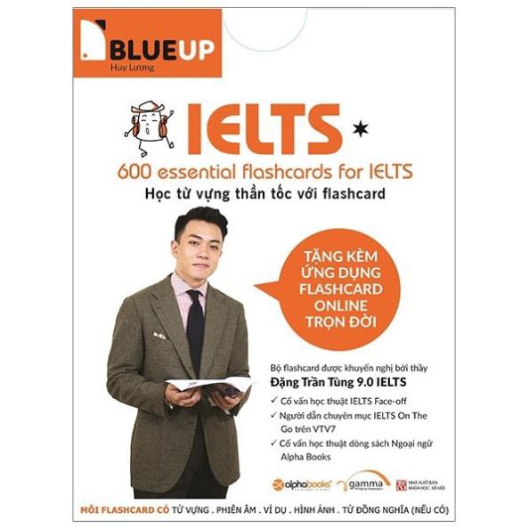 Flashcards - Combo Blue Up - 600 Essential Flashcards For Ielts (Vol.1 + Vol.2) [AlphaBooks]
