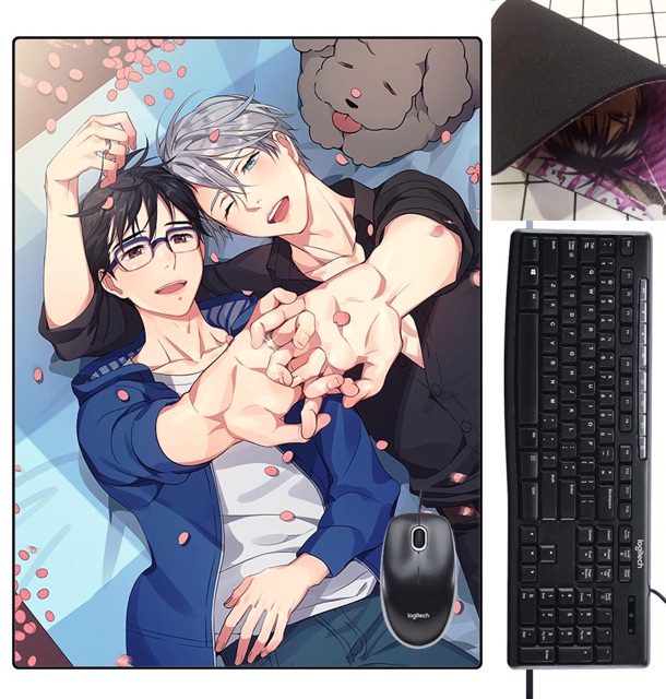 Bàn di chuột BL yuri!!! On lce victuuri dẻo khổ 20x24cm